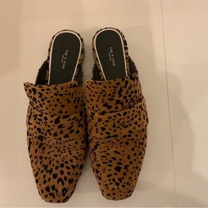 RAG &BONE ASLEN LOAFER MULE TAN & CHEETAH PRINT
